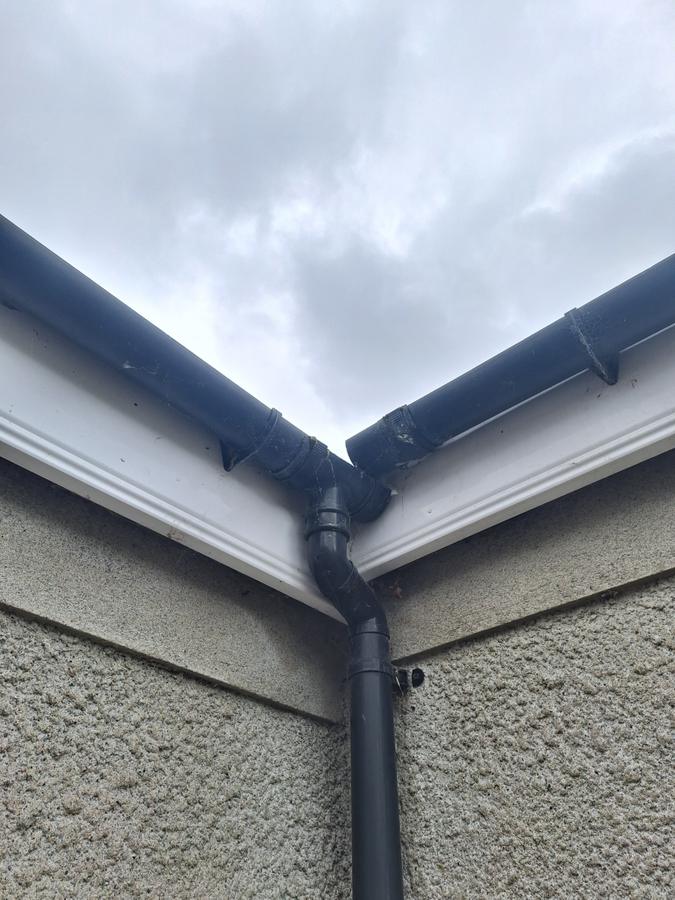 Facia and soffit before cleaning